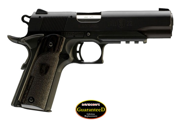 BROWNING 1911-22 BLACK LABEL 22LR 4.25"FS W/ RAIL BLK/LAM** - for sale