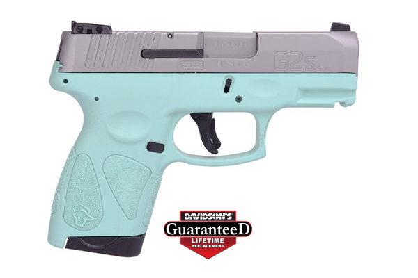 TAURUS G2S SLIM 9MM 7-SHOT 3-DOT ADJ. SS/CYAN POLYMER - for sale