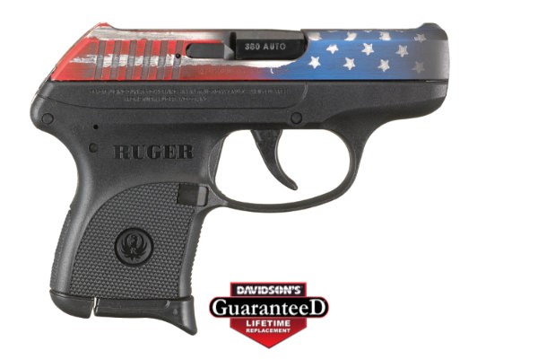 RUGER LCP .380ACP 6-SHOT FS AMERICAN FLAG SLIDE POLYMER - for sale