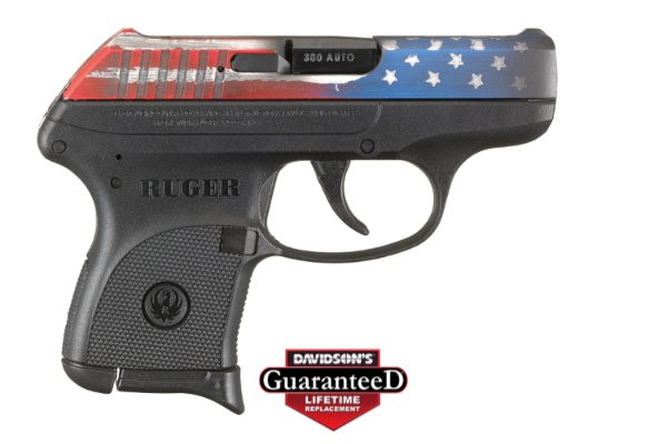 RUGER LCP 380ACP 6-SHOT FS AMERICAN FLAG SLIDE POLYMER - for sale