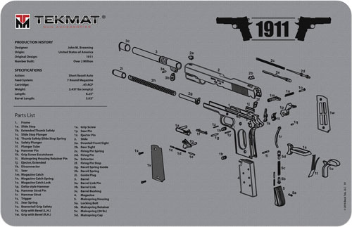 tekmat - 1911 - TEKMAT 1911 GREY - 11X17IN for sale