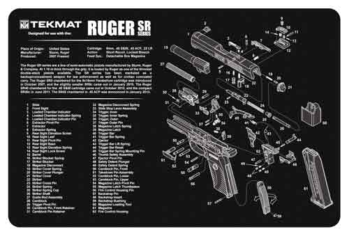 tekmat - Ruger SR 9 - TEKMAT RUGER SR9/SR40 - 11X17IN for sale