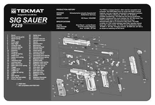 tekmat - Sig Sauer P229 - TEKMAT SIG SAUER P229 - 11X17IN for sale