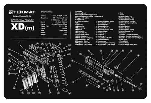 tekmat - Springfield XDM - TEKMAT SPRINGFIELD XDM - 11X17IN for sale