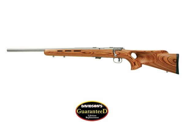 SAVAGE MARK II-BTVLSS 22LR LH 21" HB SS/BRN LAMINATE T-HOLE - for sale