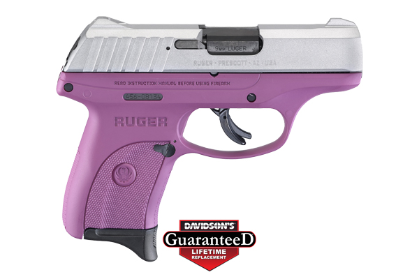 RUGER EC9s 9MM LUGER AS 7-SHOT SILVER SLIDE PURPLE FRAME - for sale