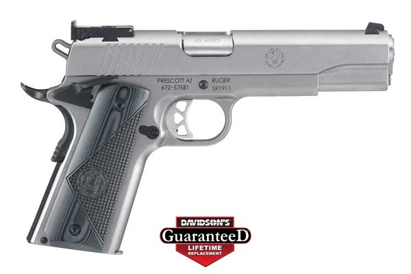 RUGER SR1911 TRGT 45ACP 5" STS 8RD - for sale