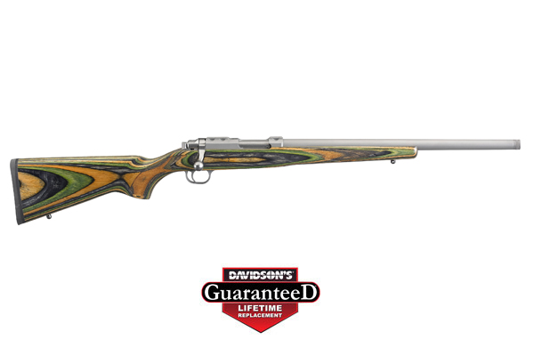 RUGER 77/17 .17WSM STAINLESS GREEN MOUNTAIN LAM. THREADED - for sale