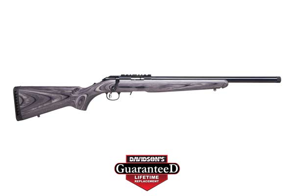 RUGER AMERICAN .22LR 10-SHOT 18" HVY BBL THREADED BLK LAMIN - for sale