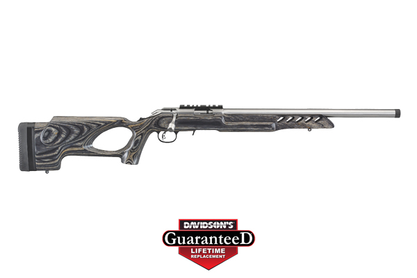 RUGER AMERICAN 22LR TARGET 18" THREADED LAMINATE THUMBHOL - for sale