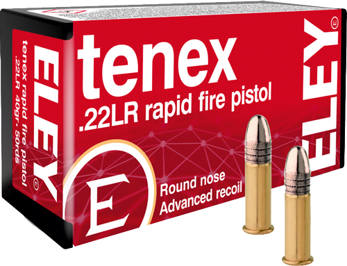 ELEY TENEX RAPID FIRE PISTOL 22LR 40GR RN 50RD 100BX/CS - for sale