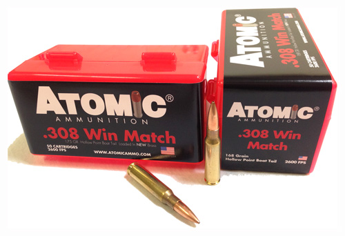 ATOMIC 308WIN MATCH 168GR BTHP 50RD 10BX/CS - for sale