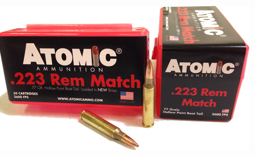 ATOMIC 223 REM 77GR MATCH BTHP 50RD 10BX/CS - for sale