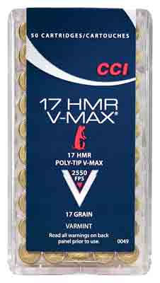 CCI 17HMR 17GR V-MAX 50/2000 - for sale