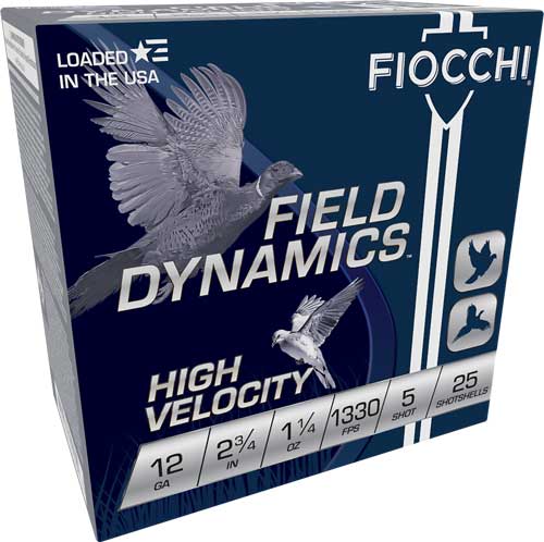 FIOCCHI 12GA 2.75" 1330FPS 1-1/4OZ #5 25RD 10BX/CS - for sale