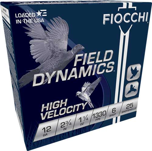 FIOCCHI 12GA 2.75" 1330FPS 1-1/4OZ #6 25RD 10BX/CS - for sale