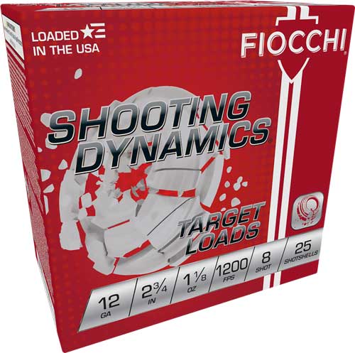 FIOCCHI 12GA 2.75" #8 1-1/8OZ 1200FPS 250RD CASE LOT - for sale