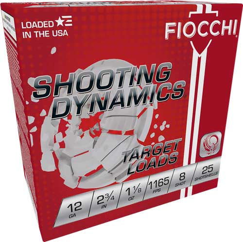 FIOCCHI 12GA 2.75" #8 1-1/8OZ 1165FPS 250RD CASE LOT - for sale
