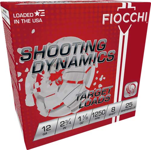 FIOCCHI 12GA 2.75" #8 1-1/8OZ 1250FPS 250RD CASE LOT - for sale