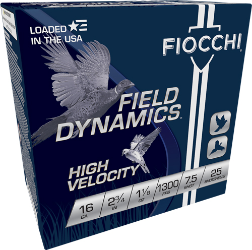 FIOCCHI 16GA 2.75" 1300FPS 1-1/8OZ #7.5 25RD 10BX/CS - for sale
