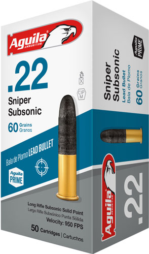 AGUILA 22LR SNIPER SUB 60GR 50/1000 - for sale