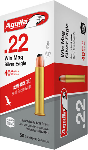 AGUILA 22WMR 1875FPS 40GR JSP 50RD 20BX/CS - for sale