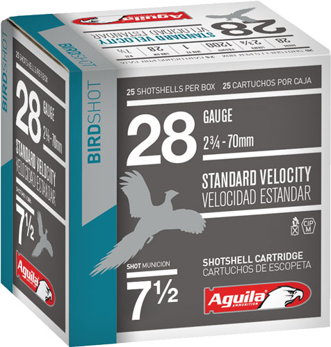 AGUILA SHOTSHELL 28GA 2.75" 1OZ #7.5 25RD 20BX/CS - for sale
