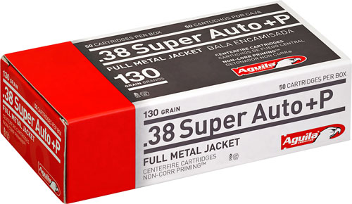 AGUILA 38 SUPER AUTO +P 130GR 50RD 20BX/CS FMJ - for sale