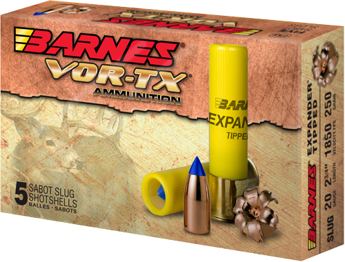 BARNES SLUG 20GA 3" 250GR EXPANDER TIPPED 5RD 20BX/CS - for sale