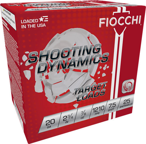 FIOCCHI 20GA 2.75" 7/8OZ #7.5 1210FPS 250RD CASE LOT - for sale