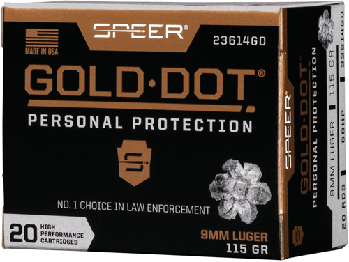 SPR GOLD DOT 9MM 115GR HP 20/200 - for sale