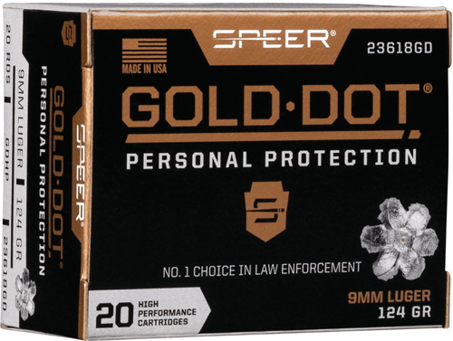 SPR GOLD DOT 9MM 124GR HP 20/200 - for sale