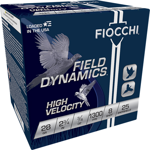FIOCCHI 28GA 2.75" 1300FPS 3/4OZ #8 25RD 10BX/CS - for sale