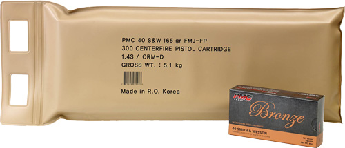 PMC BRNZ 40SW 165GR FMJ 6 BX BP - for sale