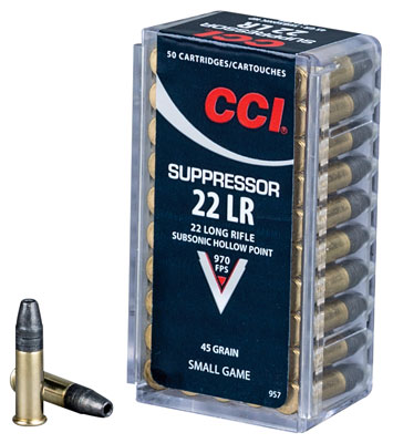 CCI 22LR SUPPRESSOR 45GR HP 50/5000 - for sale