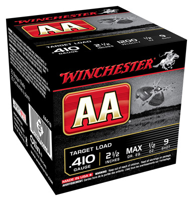 WINCHESTER AA TARGET 410 2.5" 1200FPS 1/2OZ #9 250RD CASE LT - for sale