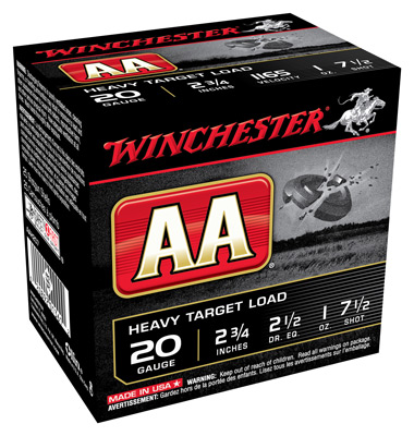 WINCHESTER AA TRGT 20GA 2.75" 1165FPS 1OZ #7.5 250RD  CASELT - for sale