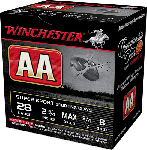 WINCHESTER AA 28GA 3/4OZ #8 1300FPS 250RD CASE LOT - for sale