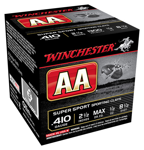 WINCHESTER AA 410 2.5" 1/2OZ 1300FPS 8.5 250RD CASE LOT - for sale