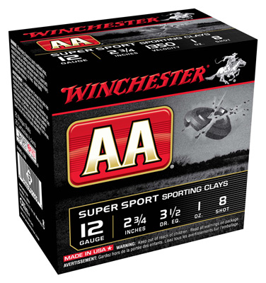 WINCHESTER AA 12GA 1OZ #8 1350 FPS 1OZ #8 250RD CASE LOT - for sale