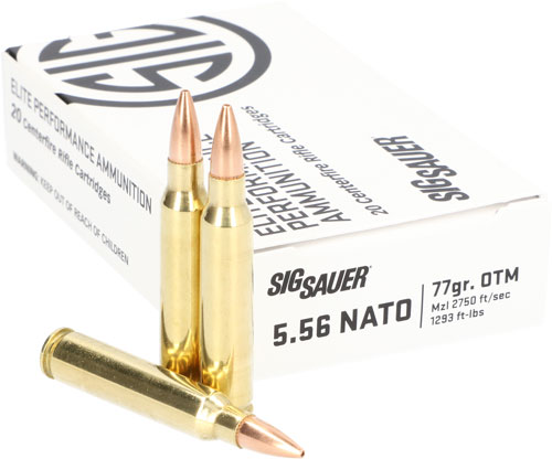 SIG 5.56 NATO 77GR ELITE OTM 20RD 10BX/CS - for sale