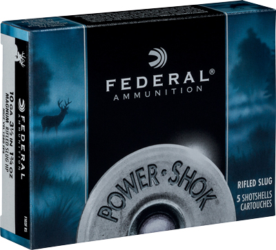 FEDERAL RIFLED SLUG 10GA 3.5" 1 3/4OZ HP 5RD 10BX/CS - for sale