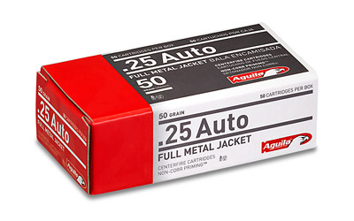 AGUILA 25ACP 50GR FMJ-RN 50RD 20BX/CS - for sale