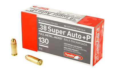 AGUILA 38 SUPER +P 130GR FMJ 50RD 20BX/CS - for sale
