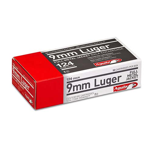 AGUILA 9MM LUGER 124GR FMJ-RN 50RD 20BX/CS - for sale