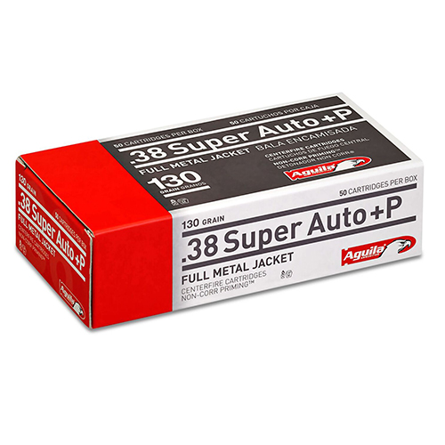 AGUILA 38 SUPER AUTO +P 130GR 50RD 20BX/CS FMJ - for sale