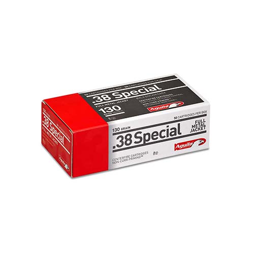 AGUILA 38 SPECIAL 130GR FMJ-RN 50RD 20BX/CS - for sale