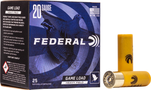 FEDERAL GAME LOAD 20GA 2.75" 1 OZ #7.5 250RD CASE LOT - for sale