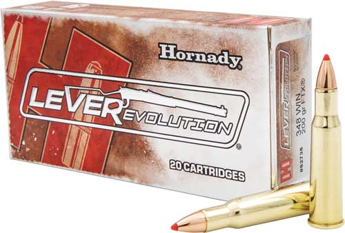 HORNADY LEVEREVOLUTION 348 WIN 200GR FTX 20RD 10BX/CS - for sale