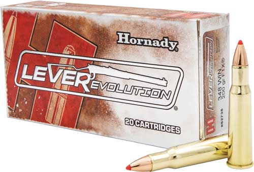 HORNADY LEVEREVOLUTION 348WIN 200GR FTX 20RD 10BX/CS - for sale